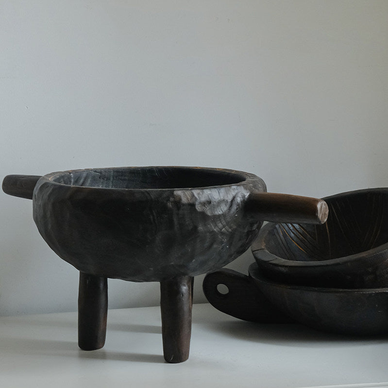 Grain Vessel Hand-Carved Solid Wood Forms - H23008e