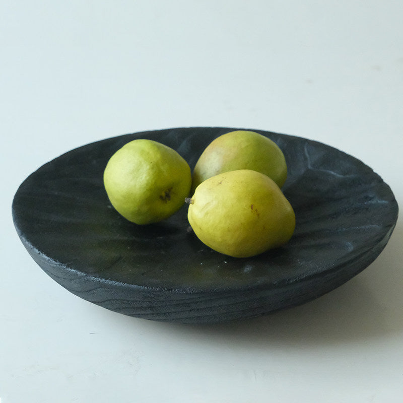 Charred Wood Centerpiece Bowl - Raised Pedestal Bowl 2