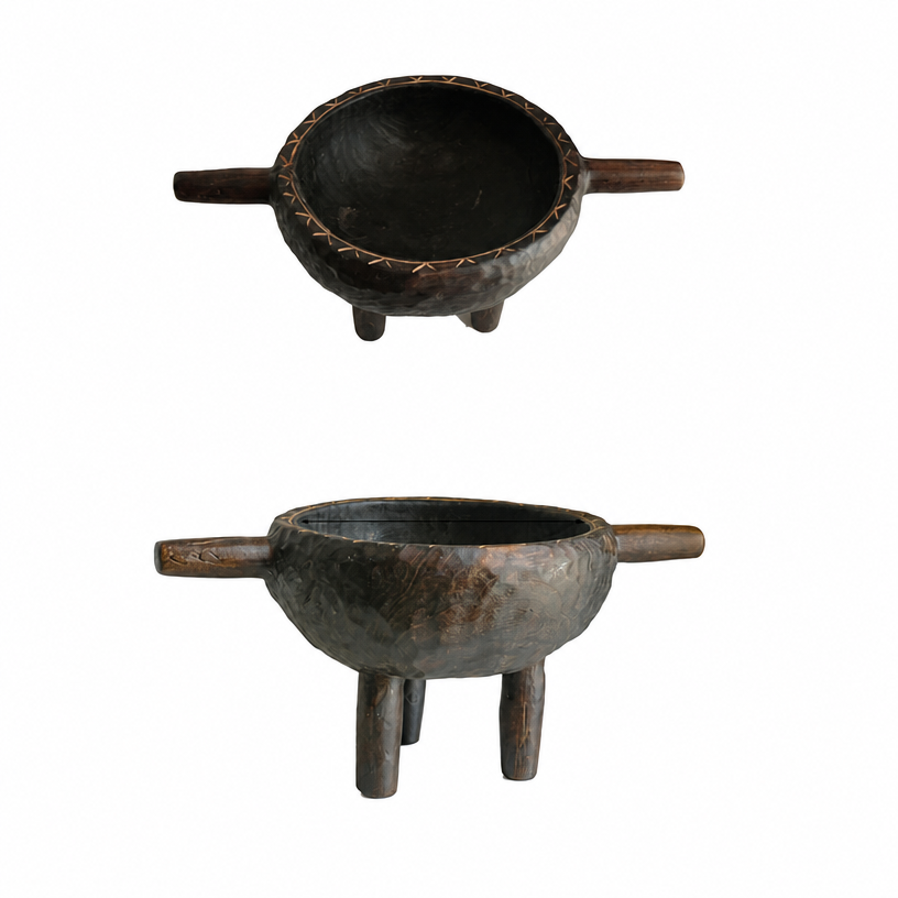 Grain Vessel Hand-Carved Solid Wood Forms - H23008e