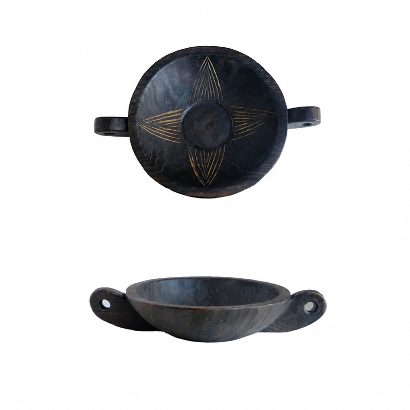 Grain Vessel Hand-Carved Solid Wood Forms - H23008e