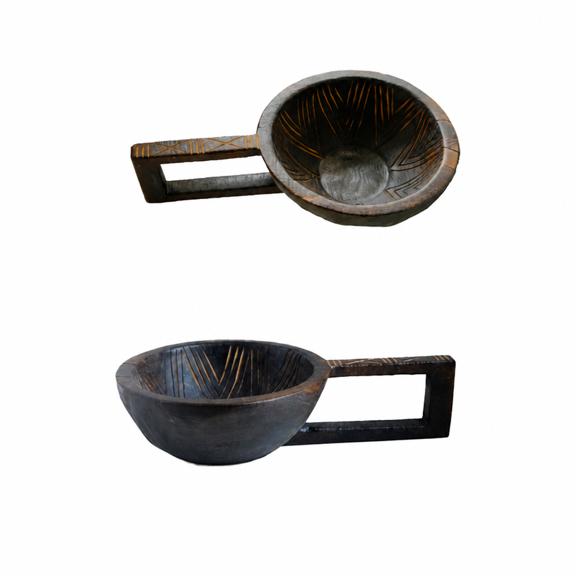 Grain Vessel Hand-Carved Solid Wood Forms - H23008e