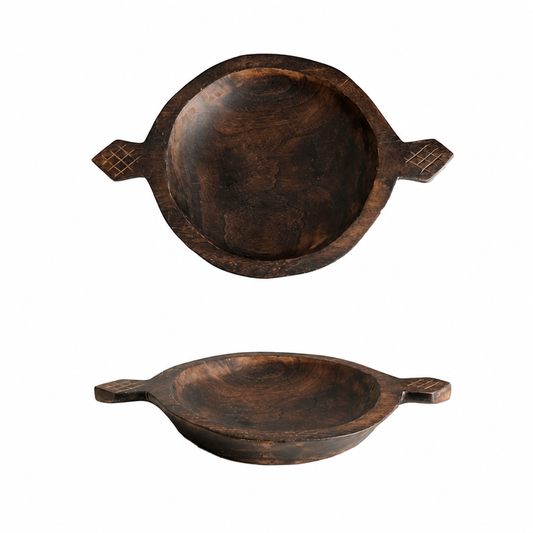 Grain Vessel Hand-Carved Solid Wood Forms - H23008f