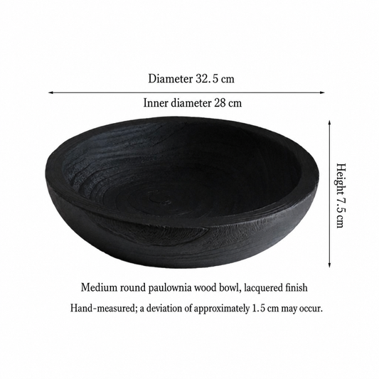 Charred Wood Centerpiece Bowl - Medium Round Bowl